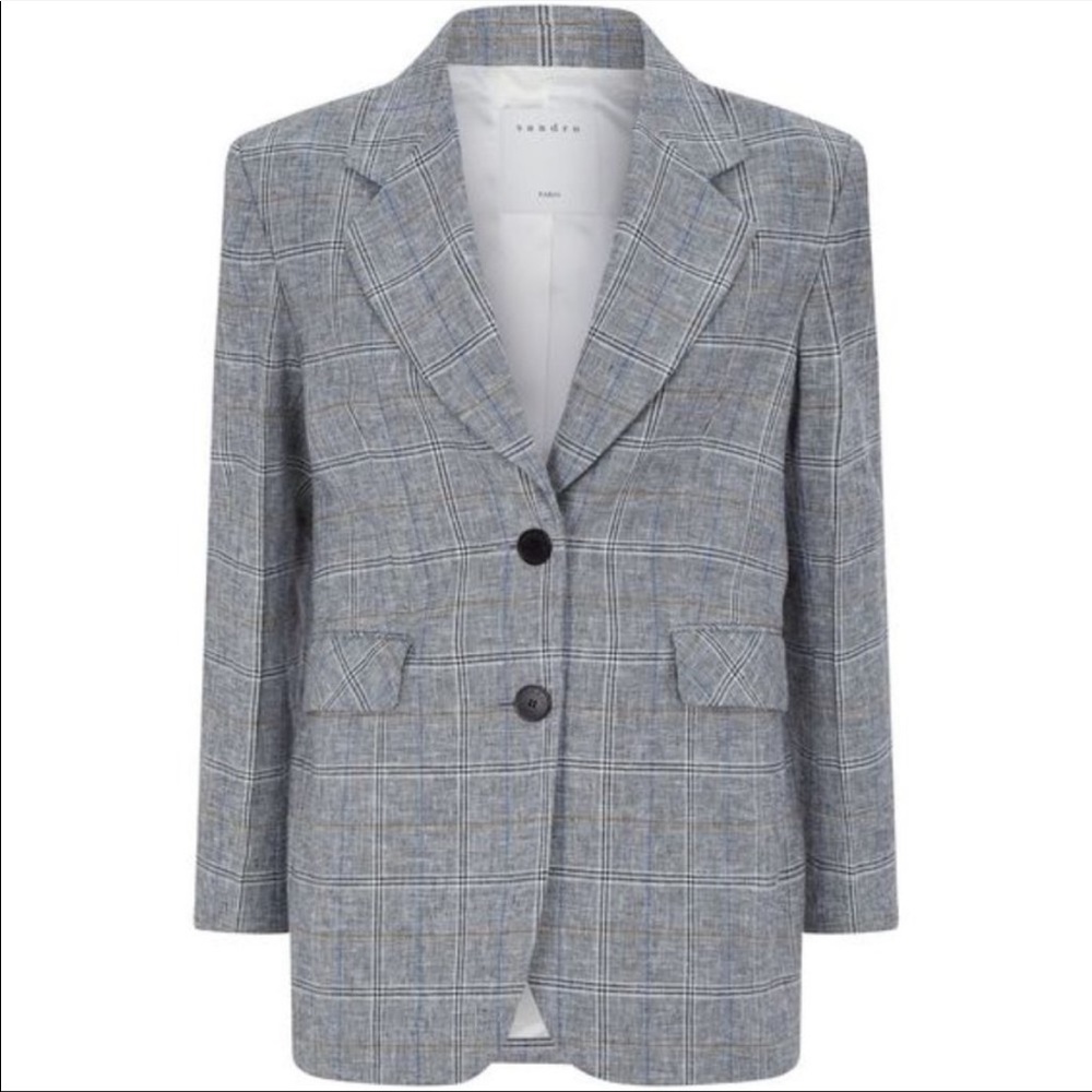 Beautiful Sandro plaid blazer - like new!